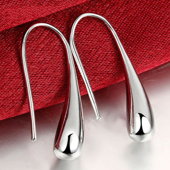 Jewelry - Simple Tear Drop Earrings 925 Silver